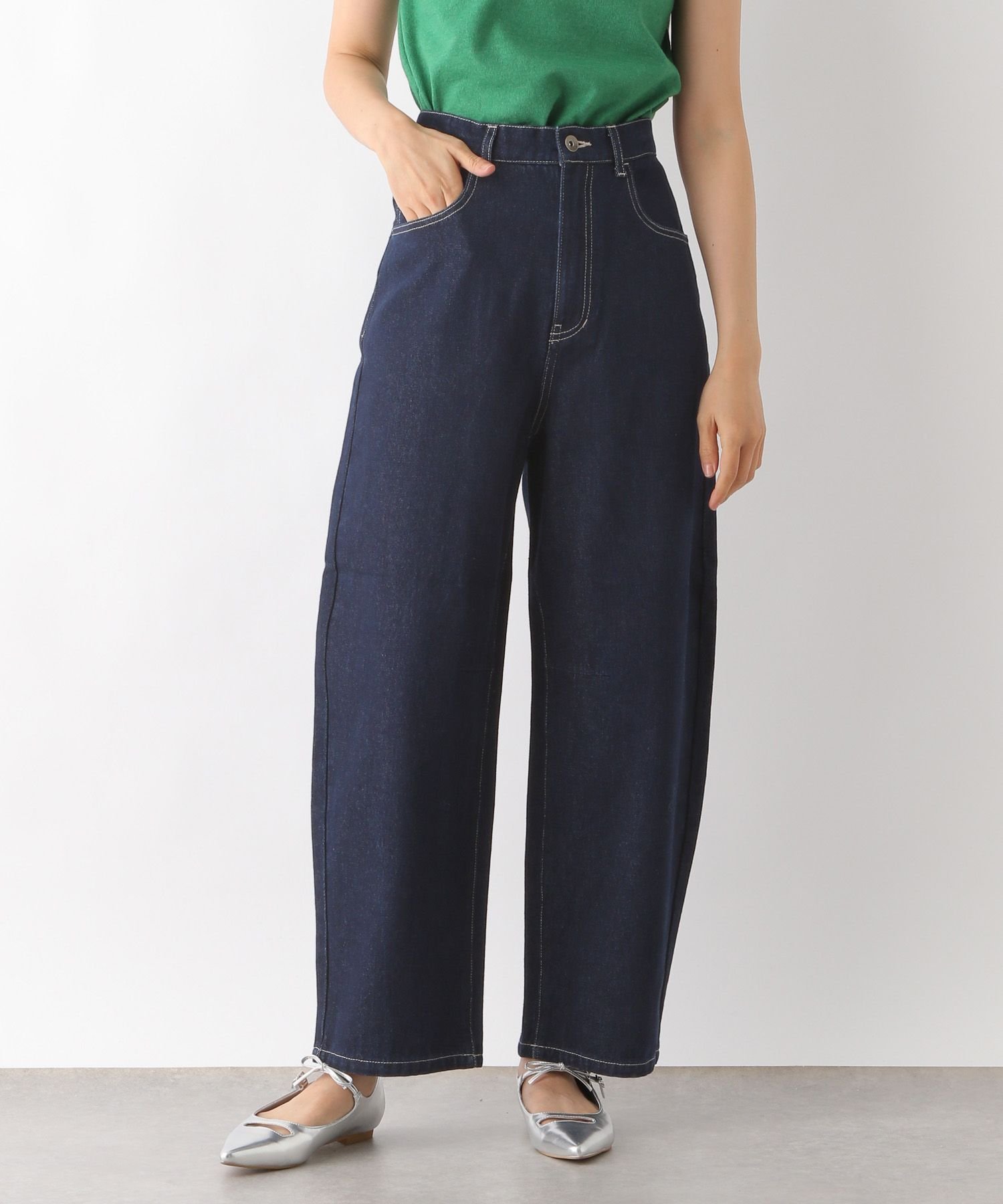 【レプシィム ローリーズファーム/LEPSIM LOWRYS FARM】のカーブデニムパンツ2 インテリア・キッズ・メンズ・レディースファッション・服の通販 founy(ファニー) 　ファッション　Fashion　レディースファッション　Ladies' Fashion Online　パンツ　Pants　デニムパンツ　Denim Pants　おすすめ　Recommend　カーディガン　Cardigan　ショート　Short　デニム　Denim　トレンド　Trend　ポケット　Pocket　ワイド　Wide　ネイビー88|ID: prp329100004369213 ipo3291000000032693714