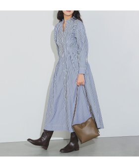 【ビームス ハート/BEAMS HEART】のストライプシャツ シェイプワンピース 人気、トレンドファッション・服の通販 founy(ファニー) ファッション Fashion レディースファッション WOMEN ワンピース Dress カーディガン Cardigan シェイプ Shape スキッパー Skipper ストライプ Stripe ストレート Straight ストール Stall フレア Flare フロント Front おすすめ Recommend |ID:prp329100004369445