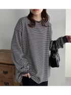 【ディスコート/Discoat】の《万能アイテム/20色展開》ボーダービッグロングTシャツ【WEB限定】 トープ|ID: prp329100004370431 ipo3291000000030669145
