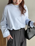 【ディスコート/Discoat】の《万能アイテム/20色展開》ボーダービッグロングTシャツ【WEB限定】 スカイブルー|ID: prp329100004370431 ipo3291000000032303935