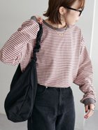 【ディスコート/Discoat】の《万能アイテム/20色展開》ボーダービッグロングTシャツ【WEB限定】 ピンク|ID: prp329100004370431 ipo3291000000032303940