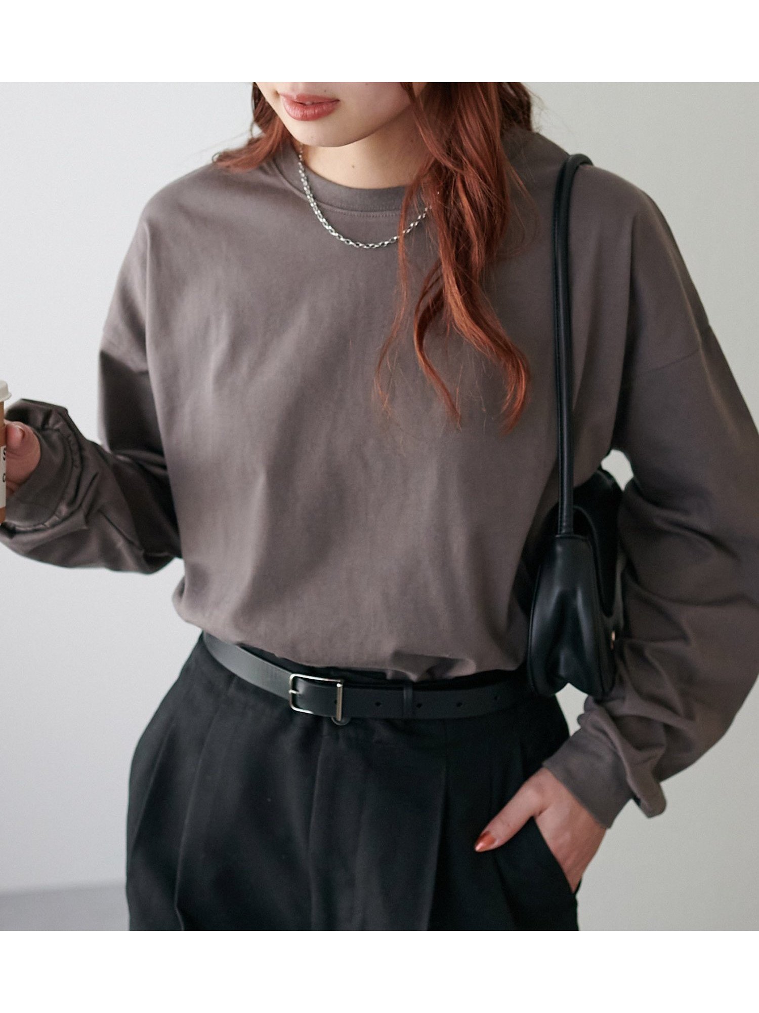 【ディスコート/Discoat】の《新色追加!/21色展開》ボーダービッグロングTシャツ【WEB限定】 インテリア・キッズ・メンズ・レディースファッション・服の通販 founy(ファニー) 　ファッション　Fashion　レディースファッション　Fashion for Women　トップス・カットソー　Cut & Sew Tops　シャツ・ブラウス・オフィスカジュアル　Elegant Blouses & Button-Ups　ロングTシャツ・Tシャツ　Longline T-Shirts & Tees　インナー　Innerwear　ボトム　Bottoms, Lower Wear　ボーダー　Border, Stripe　リラックス　Relax, Relaxed Fit　ロング　Long, Long-Length　冬　Winter / This Winter　無地　Plain, Solid Color　チャコールグレー|ID: prp329100004370431 ipo3291000000034638714