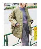 【ビームス ウイメン/BEAMS】のキルティング ノーカラー ブルゾン 24AW 防寒 定番 カジュアル 軽量 OLIVE|ID: prp329100004370525 ipo3291000000030955203