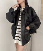 【ナイスクラップ/NICE CLAUP】の【your choice style】オーバーサイズ合皮ブルゾン 人気、トレンドファッション・服の通販 founy(ファニー) ファッション Fashion レディースファッション WOMEN アウター Coat Outerwear ブルゾン Blouson/Jackets おすすめ Recommend ショルダー Shoulder ドロップ Drop ブルゾン Blouson ポケット Pocket 春 Spring thumbnail ブラック|ID: prp329100004370729 ipo3291000000030549110