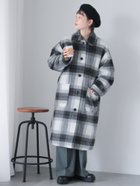 【エヘカソポ/ehka sopo】のチェックステンカラーコート 人気、トレンドファッション・服の通販 founy(ファニー) ファッション Fashion レディースファッション WOMEN アウター Coat Outerwear コート Coats シンプル Simple チェック Check フロント Front ポケット Pocket ロング Long 防寒 Cold Protection thumbnail チャコールグレー|ID: prp329100004370848 ipo3291000000030549744