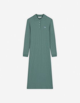 【メゾン キツネ/MAISON KITSUNE】 MAISON KITSUNE/FINE RIBBED LONG SLEEVES POLO DRESS人気、トレンドファッション・服の通販 founy(ファニー) ファッション Fashion レディースファッション WOMEN トップス・カットソー Tops/Tshirt ワンピース Dress ドレス Party Dresses 冬 Winter くるぶし Ankle ストレート Straight パッチ Patch ポロシャツ Polo Shirt 無地 Plain Color A/W・秋冬 Aw・Autumn/Winter・Fw・Fall-Winter 長袖 Long Sleeve |ID:prp329100004373363