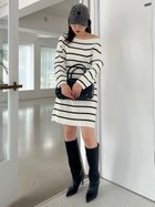 【スナイデル/SNIDEL】のリブニットミニワンピース 人気、トレンドファッション・服の通販 founy(ファニー) ファッション Fashion レディースファッション WOMEN ワンピース Dress おすすめ Recommend ウェーブ Wave オフショル Off Shoulder ジャケット Jacket ストレート Straight トレンド Trend ボーダー Border リラックス Relax ロング Long 定番 Standard thumbnail BORDER[933]|ID: prp329100004374891 ipo3291000000030570402