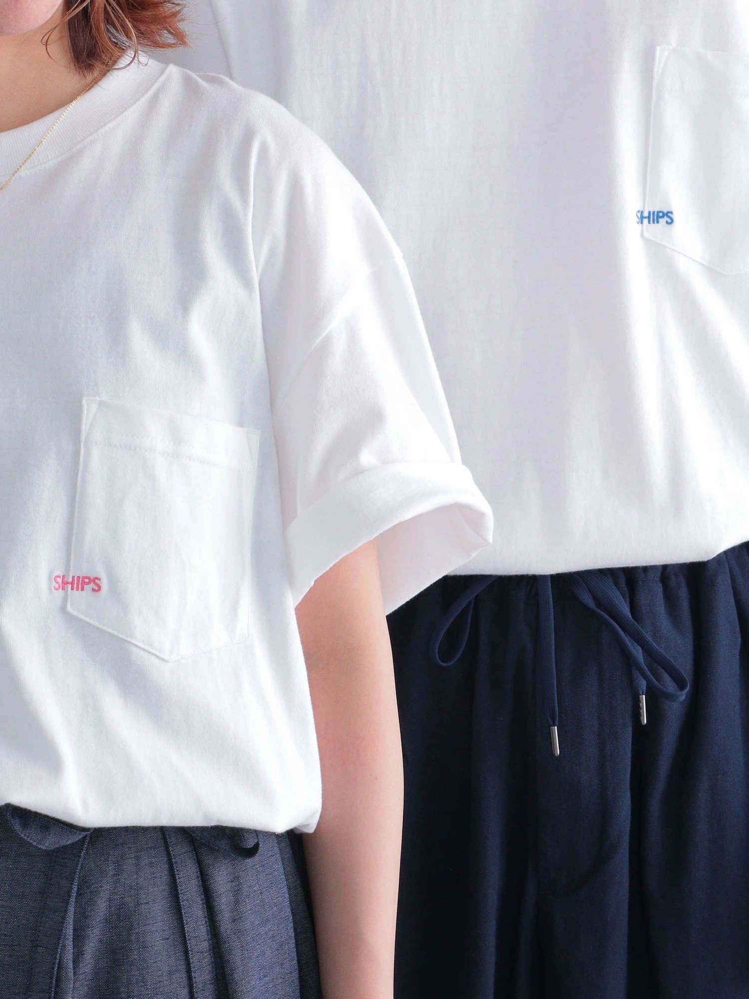 【シップス フォー ウィメン/SHIPS】の【WEB限定】SHIPS マイクロ SHIPSロゴ ポケット Tシャツ インテリア・キッズ・メンズ・レディースファッション・服の通販 founy(ファニー) 　ファッション　Fashion　レディースファッション　WOMEN　トップス・カットソー　Tops/Tshirt　シャツ/ブラウス　Shirts/Blouses　ロング / Tシャツ　T-Shirts　おすすめ　Recommend　クール　Cool　ポケット　Pocket　定番　Standard　ピンク|ID: prp329100004375126 ipo3291000000030947814