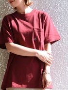 【シップス フォー ウィメン/SHIPS】の【WEB限定】SHIPS マイクロ SHIPSロゴ ポケット Tシャツ ワイン|ID: prp329100004375126 ipo3291000000030947818