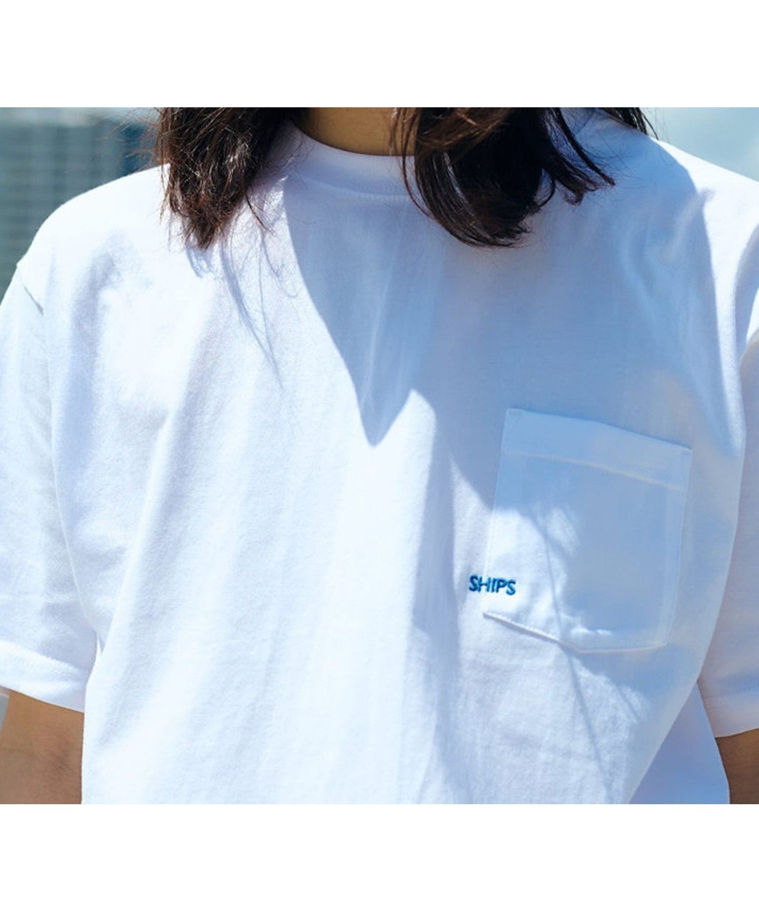 【シップス フォー ウィメン/SHIPS】の【WEB限定】SHIPS マイクロ SHIPSロゴ ポケット Tシャツ インテリア・キッズ・メンズ・レディースファッション・服の通販 founy(ファニー) ファッション Fashion レディースファッション Fashion for Women トップス・カットソー Cut & Sew Tops シャツ・ブラウス・オフィスカジュアル Elegant Blouses & Button-Ups ロングTシャツ・Tシャツ Longline T-Shirts & Tees クール Cool, Chic ストーン Stone, Gem-Like 定番 Standard, Basic Item ポケット Pocket, Pocket Detail おすすめ Recommended / Our Picks ブルー系|ID: prp329100004375126 ipo3291000000034680976