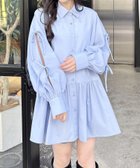 【イング/INGNI】のINGNI/袖リボンティアードチュニックシャツOP 人気、トレンドファッション・服の通販 founy(ファニー) ファッション Fashion レディースファッション WOMEN トップス・カットソー Tops/Tshirt シャツ/ブラウス Shirts/Blouses ワンピース Dress チュニック Tunic おすすめ Recommend カッティング Cutting ストライプ Stripe リボン Ribbon リラックス Relax 無地 Plain Color thumbnail サックス|ID: prp329100004376129 ipo3291000000030930670