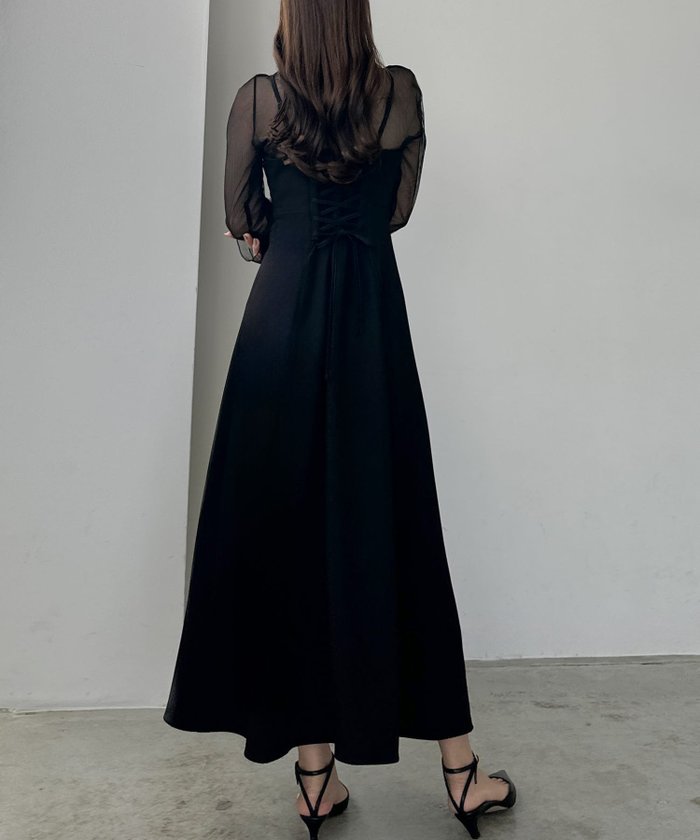【ジュノア/JUNOAH】のバックレースアップフレアキャミワンピース インテリア・キッズ・メンズ・レディースファッション・服の通販 founy(ファニー) https://founy.com/ ファッション Fashion レディースファッション WOMEN ワンピース Dress キャミワンピース No Sleeve Dresses |ID: prp329100004376211 ipo3291000000031990710