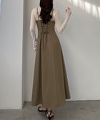 【ジュノア/JUNOAH】のバックレースアップフレアキャミワンピース ダークベージュ|ID: prp329100004376211 ipo3291000000031990718