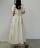 【ジュノア/JUNOAH】のバックレースアップフレアキャミワンピース アイボリー|ID: prp329100004376211 ipo3291000000031990720