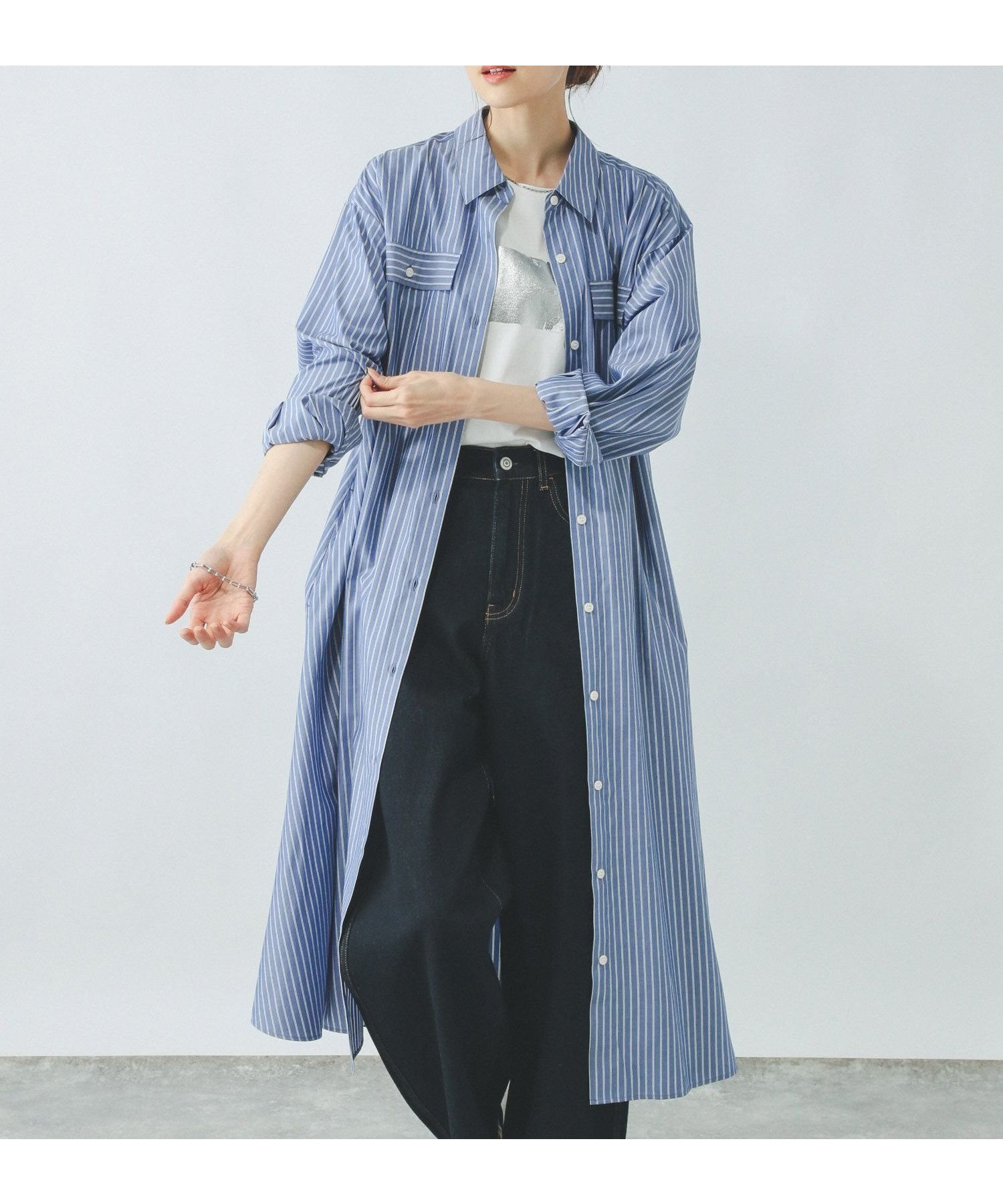 【グローバルワーク/GLOBAL WORK】のイージケアシャツワンピース/283768 人気、トレンドファッション・服の通販 founy(ファニー) 　ファッション　Fashion　レディースファッション　WOMEN　ワンピース　Dress　シャツワンピース　Shirt Dresses　スウェット　Sweat　フレア　Flare　ポケット　Pocket　リボン　Ribbon　 other-1|ID: prp329100004376235 ipo3291000000030577803