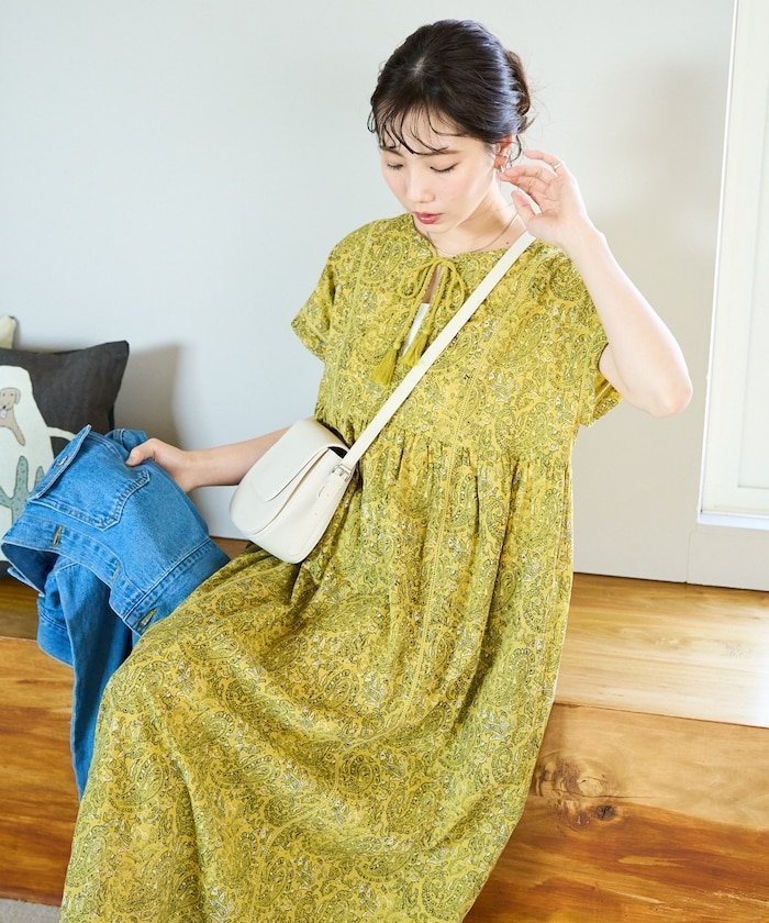 【フリークスストア/FREAK'S STORE】のインド ペイズリースキッパー ワンピース【限定展開】 25SS インテリア・キッズ・メンズ・レディースファッション・服の通販 founy(ファニー) 　ファッション　Fashion　レディースファッション　WOMEN　ワンピース　Dress　2025年　2025　2025春夏・S/S　Ss,Spring/Summer,2025　インド　India　タッセル　Tassel　トレンド　Trend　ペイズリー　Paisley　リボン　Ribbon　レース　Race　エレガント 上品　Elegant　人気　Popularity　夏　Summer　定番　Standard　春　Spring　S/S・春夏　Ss・Spring/Summer　イエロー|ID: prp329100004376250 ipo3291000000030920875