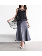 【ラシュッド/LASUD】のアシンメトリーラメチュールサテンドレス チャコールグレー|ID: prp329100004377596 ipo3291000000031918651