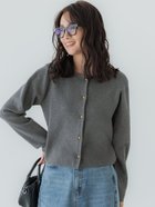 【コカ/COCA】の金ボタンニットカーディガン Gray|ID:prp329100004379274