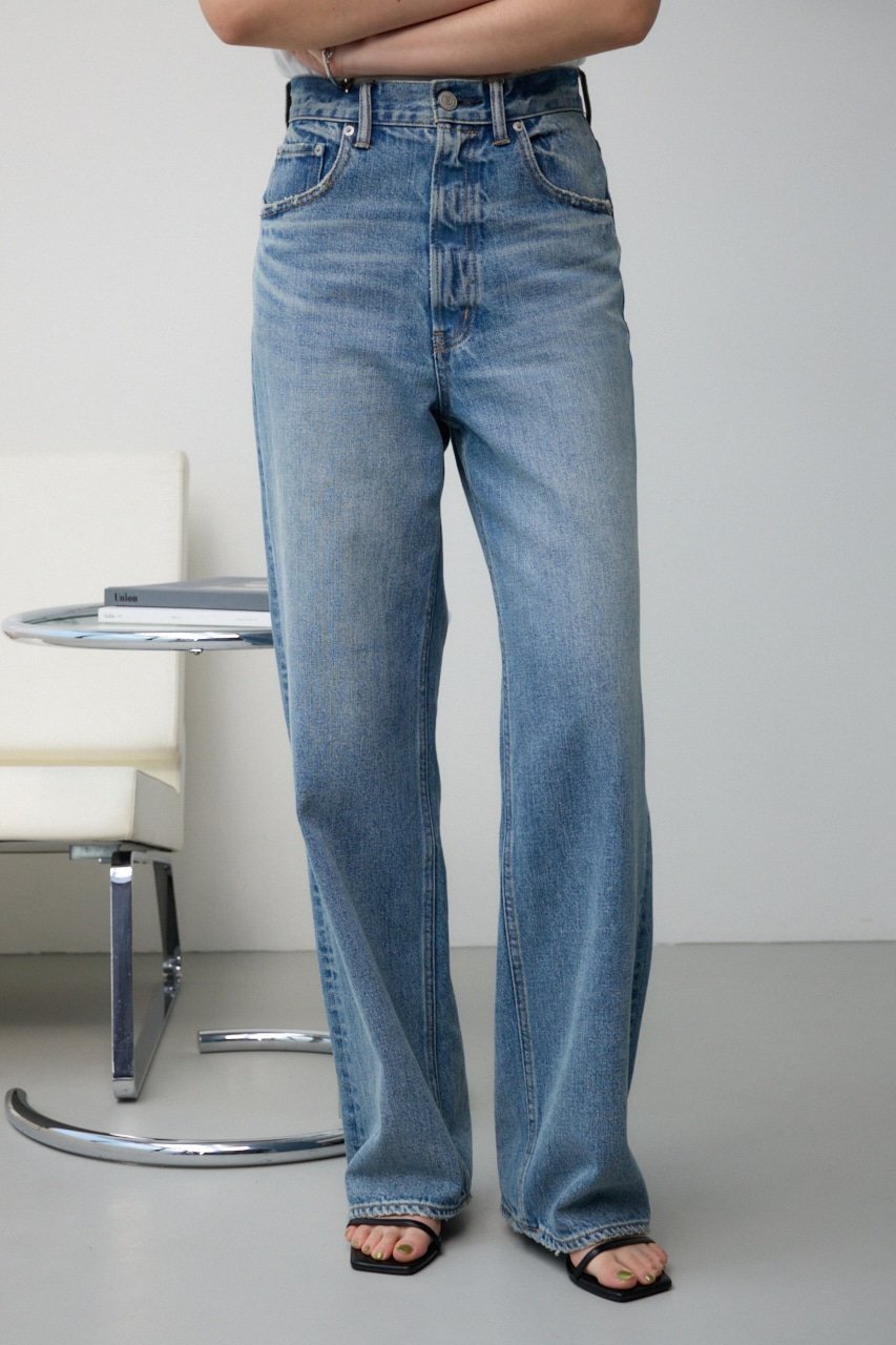 【アズール バイ マウジー/AZUL by moussy】のAZUL DENIM ハイウエストワイドデニム インテリア・キッズ・メンズ・レディースファッション・服の通販 founy(ファニー) 　ファッション　Fashion　レディースファッション　WOMEN　2024年　2024　2024春夏・S/S　Ss,Spring/Summer,2024　おすすめ　Recommend　ユーズド　Used　ワイド　Wide　夏　Summer　S/S・春夏　Ss・Spring/Summer　L/BLU1|ID: prp329100004379355 ipo3291000000031673830