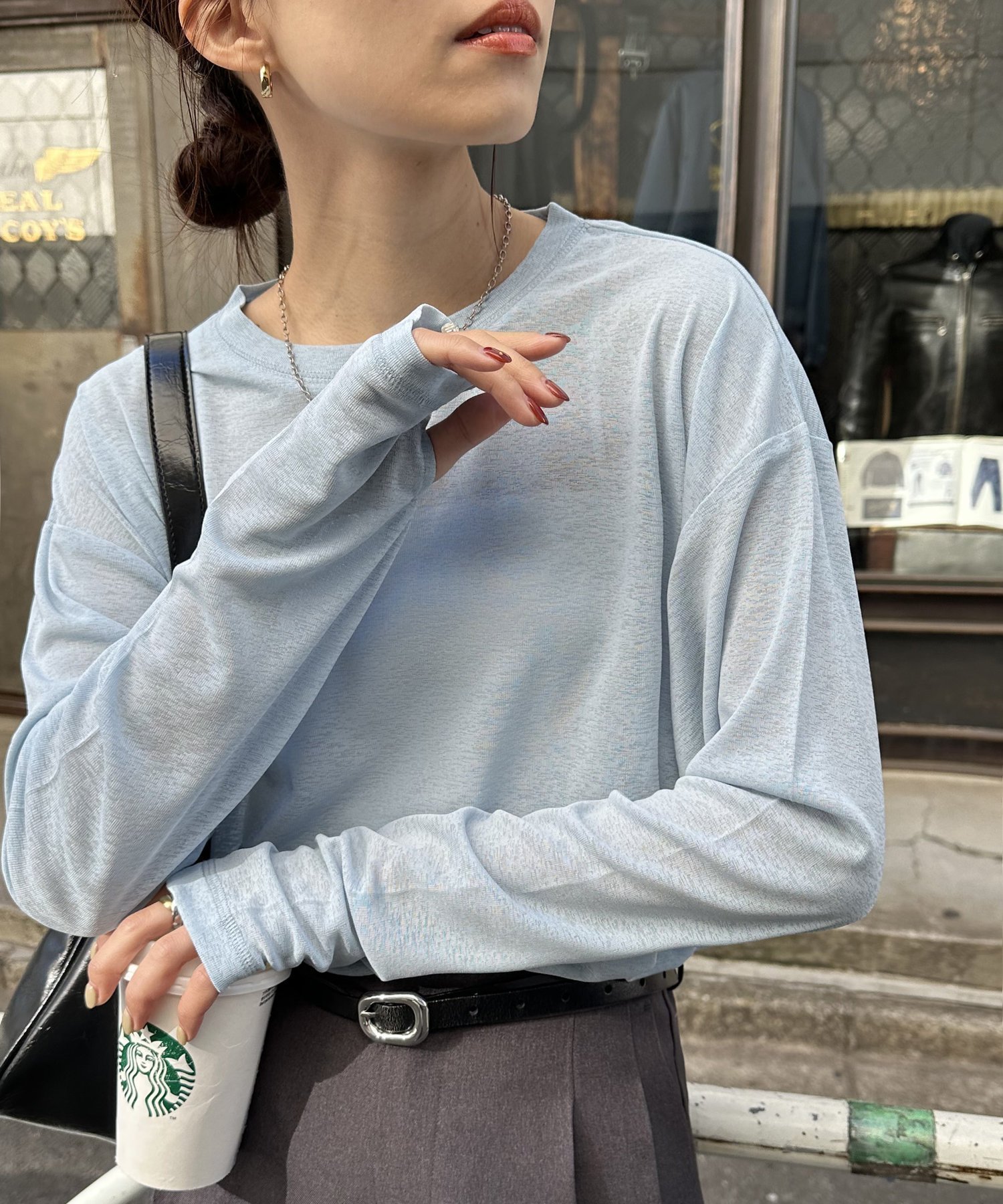 【ディスコート/Discoat】の《新色追加/全11色展開!》梨地シアーシンプルTシャツ【WEB限定】 インテリア・キッズ・メンズ・レディースファッション・服の通販 founy(ファニー) 　ファッション　Fashion　レディースファッション　WOMEN　トップス・カットソー　Tops/Tshirt　シャツ/ブラウス　Shirts/Blouses　ロング / Tシャツ　T-Shirts　おすすめ　Recommend　インナー　Inner　シアー　Sheer　スリーブ　Sleeve　ロング　Long　エレガント 上品　Elegant　夏　Summer　春　Spring　S/S・春夏　Ss・Spring/Summer　A/W・秋冬　Aw・Autumn/Winter・Fw・Fall-Winter　サックスブルー|ID: prp329100004380199 ipo3291000000031997505