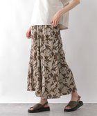 【グローバルワーク/GLOBAL WORK】のさらさらリラックスフレアワイドパンツ/975427 人気、トレンドファッション・服の通販 founy(ファニー) ファッション Fashion レディースファッション WOMEN パンツ Pants バランス Balance ポケット Pocket メタル Metal ワイド Wide thumbnail ブラウン花シルエット柄02|ID: prp329100004381231 ipo3291000000030726342