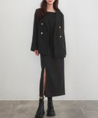 【ジュノア/JUNOAH】のCENEA 金ボタンテーラードジャケット(ゆったりシルエット)+キャミワンピース Aブラック|ID: prp329100004385540 ipo3291000000031993185