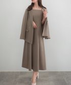 【ジュノア/JUNOAH】のCENEA 金ボタンテーラードジャケット(ゆったりシルエット)+キャミワンピース グレージュ|ID: prp329100004385540 ipo3291000000031993212