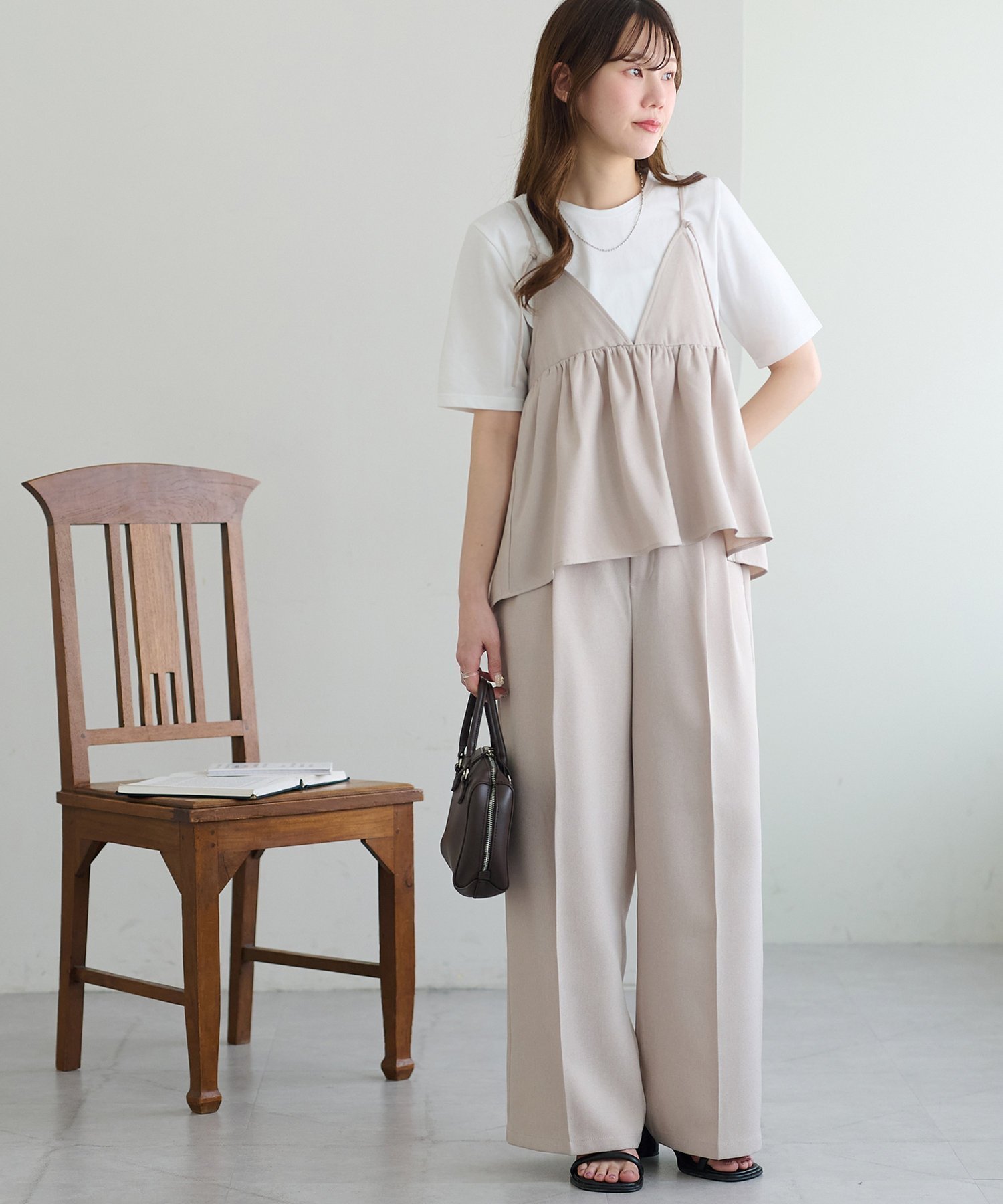 【ディスコート/Discoat】のマルチウェイセットアップ インテリア・キッズ・メンズ・レディースファッション・服の通販 founy(ファニー) 　ファッション　Fashion　レディースファッション　WOMEN　セットアップ　Setup　インナー　Inner　キャミソール　Camisole　ギャザー　Gather　コンパクト　Compact　シンプル　Simple　ストレート　Straight　スリット　Slit　センター　Center　タンク　Tank　タートル　Turtle　なめらか　Smooth　ビスチェ　Bustier　リボン　Ribbon　ロング　Long　グレージュ|ID: prp329100004385943 ipo3291000000031917583