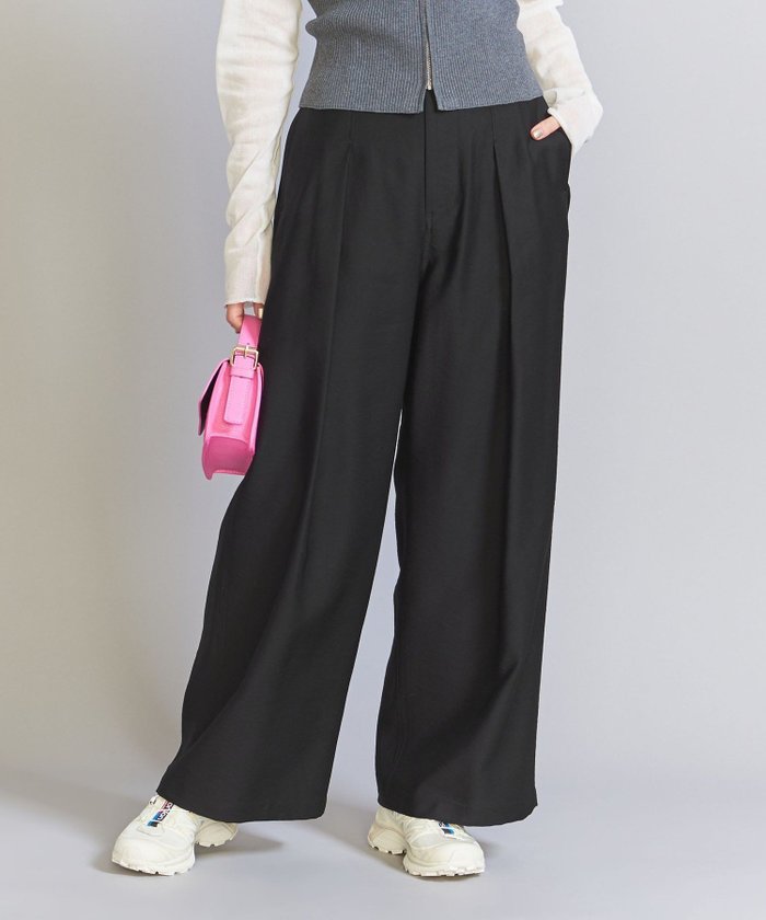【その他のブランド/Other】のツイル タック ワイドパンツ インテリア・キッズ・メンズ・レディースファッション・服の通販 founy(ファニー) https://founy.com/ ファッション Fashion レディースファッション WOMEN パンツ Pants 春 Spring 洗える Washable コンパクト Compact ツイル Twill トレンド Trend ドレープ Drape 定番 Standard フロント Front ボトム Bottom ワイド Wide おすすめ Recommend |ID: prp329100004387034 ipo3291000000031976713