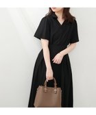 【ナチュラルクチュール/natural couture】のスキッパー衿フレア袖ワンピース ブラック|ID: prp329100004387251 ipo3291000000031952394