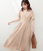 【ナチュラルクチュール/natural couture】のスキッパー衿フレア袖ワンピース ベージュ|ID: prp329100004387251 ipo3291000000031952396