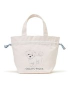 【ジェラート ピケ/gelato pique】の3柄ランチトート 人気、トレンドファッション・服の通販 founy(ファニー) ファッション Fashion レディースファッション WOMEN バッグ Bag おすすめ Recommend チェリー Cherry リボン Ribbon 巾着 Purse 春 Spring thumbnail BLU[086]|ID: prp329100004387425 ipo3291000000030783093