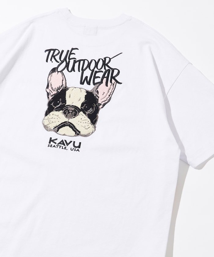 【フリークスストア/FREAK'S STORE】のKAVU×FREAK S STORE カブ- 別注 アニマル バックプリント クルーネック Tシャツ 【限定展開】 25SS インテリア・キッズ・メンズ・レディースファッション・服の通販 founy(ファニー) 　ファッション　Fashion　レディースファッション　WOMEN　トップス・カットソー　Tops/Tshirt　シャツ/ブラウス　Shirts/Blouses　ロング / Tシャツ　T-Shirts　バッグ　Bag　2025年　2025　2025春夏・S/S　Ss,Spring/Summer,2025　アニマル　Animal　グラフィック　Graphic　シンプル　Simple　トレンド　Trend　ビッグ　Big　フロント　Front　プリント　Print　ワンポイント　One Point　人気　Popularity　別注　Special Order　夏　Summer　S/S・春夏　Ss・Spring/Summer　ホワイト-Dog|ID: prp329100004387654 ipo3291000000031139257