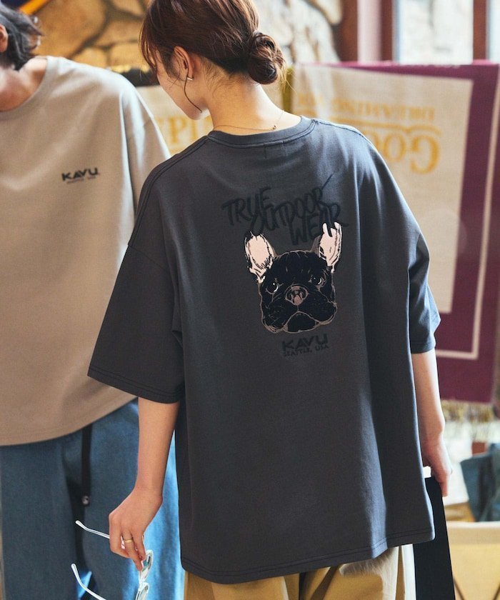 【フリークスストア/FREAK'S STORE】のKAVU×FREAK S STORE カブ- 別注 アニマル バックプリント クルーネック Tシャツ 【限定展開】 25SS インテリア・キッズ・メンズ・レディースファッション・服の通販 founy(ファニー) 　ファッション　Fashion　レディースファッション　WOMEN　トップス・カットソー　Tops/Tshirt　シャツ/ブラウス　Shirts/Blouses　ロング / Tシャツ　T-Shirts　バッグ　Bag　2025年　2025　2025春夏・S/S　Ss,Spring/Summer,2025　アニマル　Animal　グラフィック　Graphic　シンプル　Simple　トレンド　Trend　ビッグ　Big　フロント　Front　プリント　Print　ワンポイント　One Point　人気　Popularity　別注　Special Order　夏　Summer　S/S・春夏　Ss・Spring/Summer　スミクロ|ID: prp329100004387654 ipo3291000000031139259