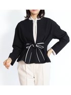 【ヴァン/Vin】のパイピングリボンジャケット 人気、トレンドファッション・服の通販 founy(ファニー) ファッション Fashion レディースファッション WOMEN アウター Coat Outerwear ジャケット Jackets おすすめ Recommend シェイプ Shape ショート Short ジャケット Jacket セレモニー Ceremony ダウン Down デニム Denim パイピング Piping フロント Front ボトム Bottom リボン Ribbon ビジネス 仕事 通勤 Business thumbnail ブラック|ID: prp329100004391148 ipo3291000000031867627