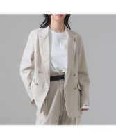 【デミルクス ビームス/Demi-Luxe BEAMS】の【別注】TICCA / ソリッド リネン ダブル ジャケット 人気、トレンドファッション・服の通販 founy(ファニー) ファッション Fashion レディースファッション WOMEN アウター Coat Outerwear ジャケット Jackets おすすめ Recommend クラシック Classic ジャケット Jacket ストレッチ Stretch セットアップ Set Up ダブル Double ツイル Twill ノースリーブ No Sleeve リネン Linen エレガント 上品 Elegant 別注 Special Order |ID:prp329100004392801