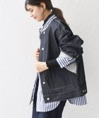 【シップス フォー ウィメン/SHIPS】のSHIPS any ノーカラー デニム ブルゾン SHIPS any DENIM ダークネイビー|ID: prp329100004392880 ipo3291000000033256588