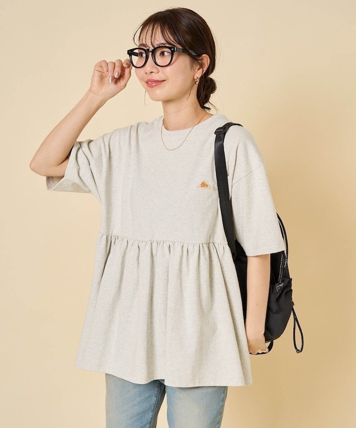 【フリークスストア/FREAK'S STORE】の別注 切り替え 半袖 チュニック【限定展開】 25SS インテリア・キッズ・メンズ・レディースファッション・服の通販 founy(ファニー) 　ファッション　Fashion　レディースファッション　Fashion for Women　トップス・カットソー　Cut & Sew Tops　春　Spring　ギャザー　Gathered, Ruffled　スペシャル　Special, Limited Edition　チュニック　Tunic, Long Top　人気　Popular, Best Seller　ビッグ　Big, Oversized　フェミニン　Feminine, Girly　別注　Limited Edition, Custom Order　半袖　Short Sleeve, Half Sleeve　S/S・春夏　SS, Spring/Summer, Warm Season　夏　Summer　2025年　2025　2025春夏・S/S　Spring/Summer 2025 SS25　グレー|ID: prp329100004393439 ipo3291000000032198815
