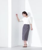 【ナチュラル ビューティー ベーシック/NATURAL BEAUTY BASIC】のフラワーレースタイトスカート チャコール1|ID: prp329100004394769 ipo3291000000031964808