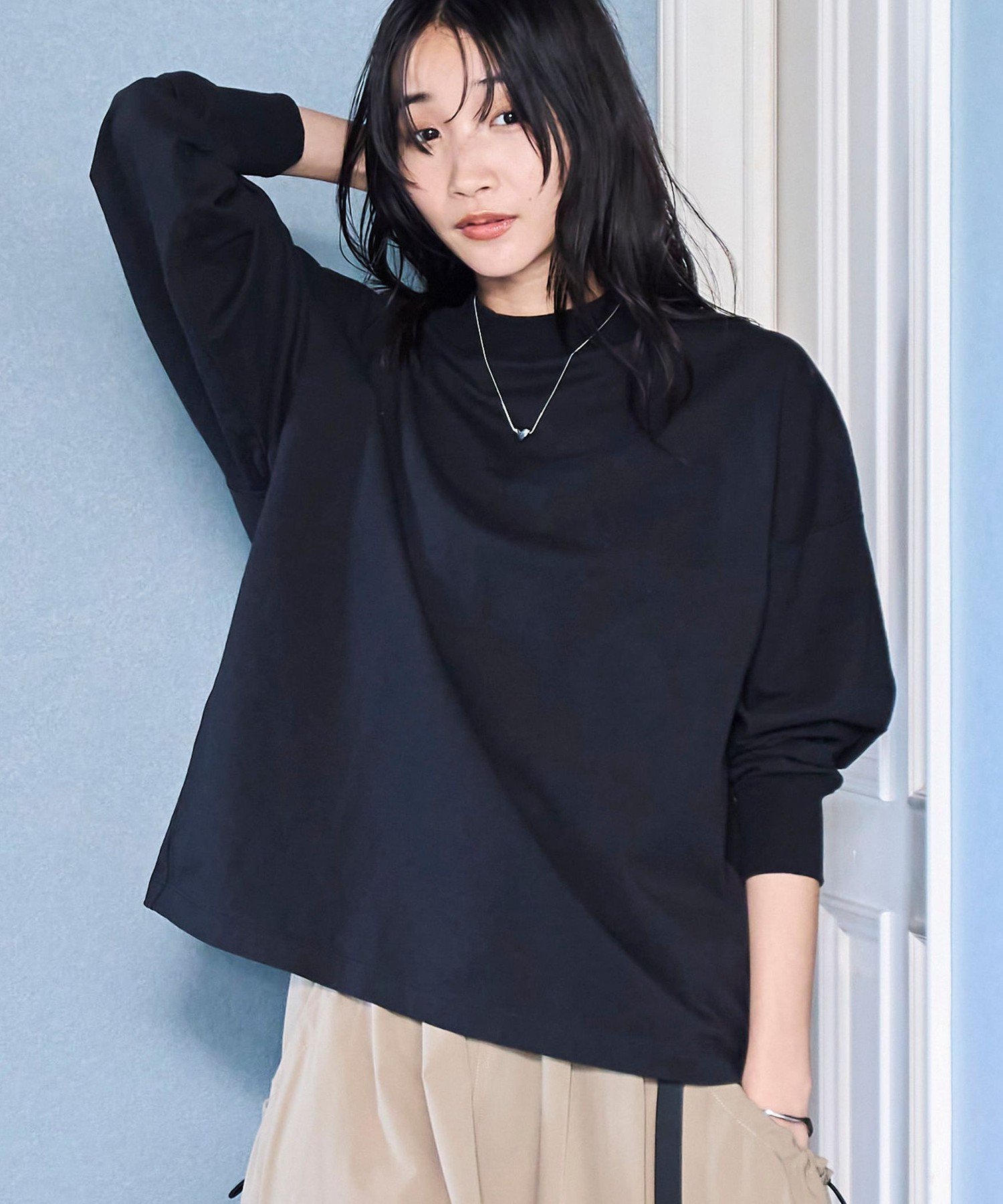 【コーエン/COEN】の【WEB限定】リピロンT / アソートロングスリーブTシャツ インテリア・キッズ・メンズ・レディースファッション・服の通販 founy(ファニー) 　ファッション　Fashion　レディースファッション　WOMEN　トップス・カットソー　Tops/Tshirt　シャツ/ブラウス　Shirts/Blouses　ロング / Tシャツ　T-Shirts　カーディガン　Cardigan　ジャケット　Jacket　トレンド　Trend　ハイネック　High Neck　定番　Standard　BLACK|ID: prp329100004396131 ipo3291000000032345085