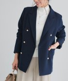 【ピエロ/Pierrot】のダブルボタンテーラードジャケット 人気、トレンドファッション・服の通販 founy(ファニー) ファッション Fashion レディースファッション WOMEN アウター Coat Outerwear ジャケット Jackets テーラードジャケット Tailored Jackets おすすめ Recommend クラシック Classic ジャケット Jacket セットアップ Set Up ダブル Double トレンド Trend エレガント 上品 Elegant 定番 Standard thumbnail ネイビー|ID: prp329100004396157 ipo3291000000030735693