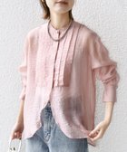 【シップス フォー ウィメン/SHIPS】の【WEB限定】 洗濯機可能 シアー プリーツ ヨーク パールモチーフボタン ブラウス ピンク|ID:prp329100004396324