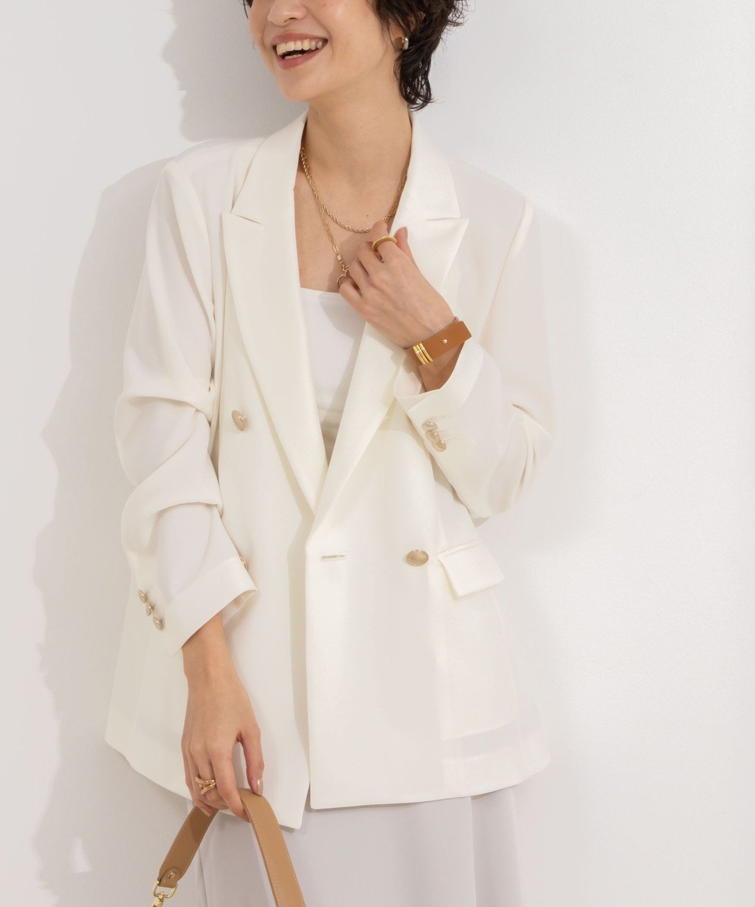【ノーリーズ/NOLLEY'S】の《セットアップ対応》ウォッシャブルドライダブルジャケット インテリア・キッズ・メンズ・レディースファッション・服の通販 founy(ファニー) 　ファッション　Fashion　レディースファッション　WOMEN　アウター　Coat Outerwear　ジャケット　Jackets　2025年　2025　2025春夏・S/S　Ss,Spring/Summer,2025　おすすめ　Recommend　ジャケット　Jacket　セットアップ　Set Up　ワイド　Wide　春　Spring　秋　Autumn/Fall　ビジネス 仕事 通勤　Business　オフホワイト|ID: prp329100004396907 ipo3291000000031992412