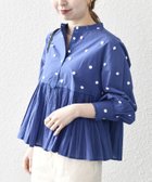 【シップス フォー ウィメン/SHIPS】のSHIPS any 洗濯機可能 フラワー モチーフ ペプラム ギャザー シャツ ブラウス ブルー|ID: prp329100004397774 ipo3291000000031694407