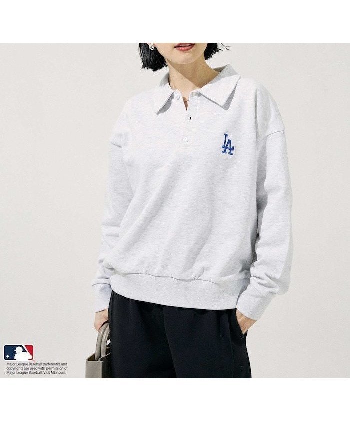 【フリークスストア/FREAK'S STORE】のMLB ワンポイント ポロスウェット インテリア・キッズ・メンズ・レディースファッション・服の通販 founy(ファニー) 　ファッション　Fashion　レディースファッション　WOMEN　トップス・カットソー　Tops/Tshirt　パーカ　Sweats　スウェット　Sweat　2025年　2025　2025春夏・S/S　Ss,Spring/Summer,2025　シンプル　Simple　スペシャル　Special　トレンド　Trend　ブルゾン　Blouson　モダン　Modern　ロング　Long　ワンポイント　One Point　夏　Summer　S/S・春夏　Ss・Spring/Summer　ライトグレー|ID: prp329100004397815 ipo3291000000030741929