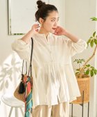 【フリークスストア/FREAK'S STORE】のシアー ボイル フロントボタン ギャザー ブラウス【限定展開】 25SS オフホワイト|ID: prp329100004398351 ipo3291000000033569797