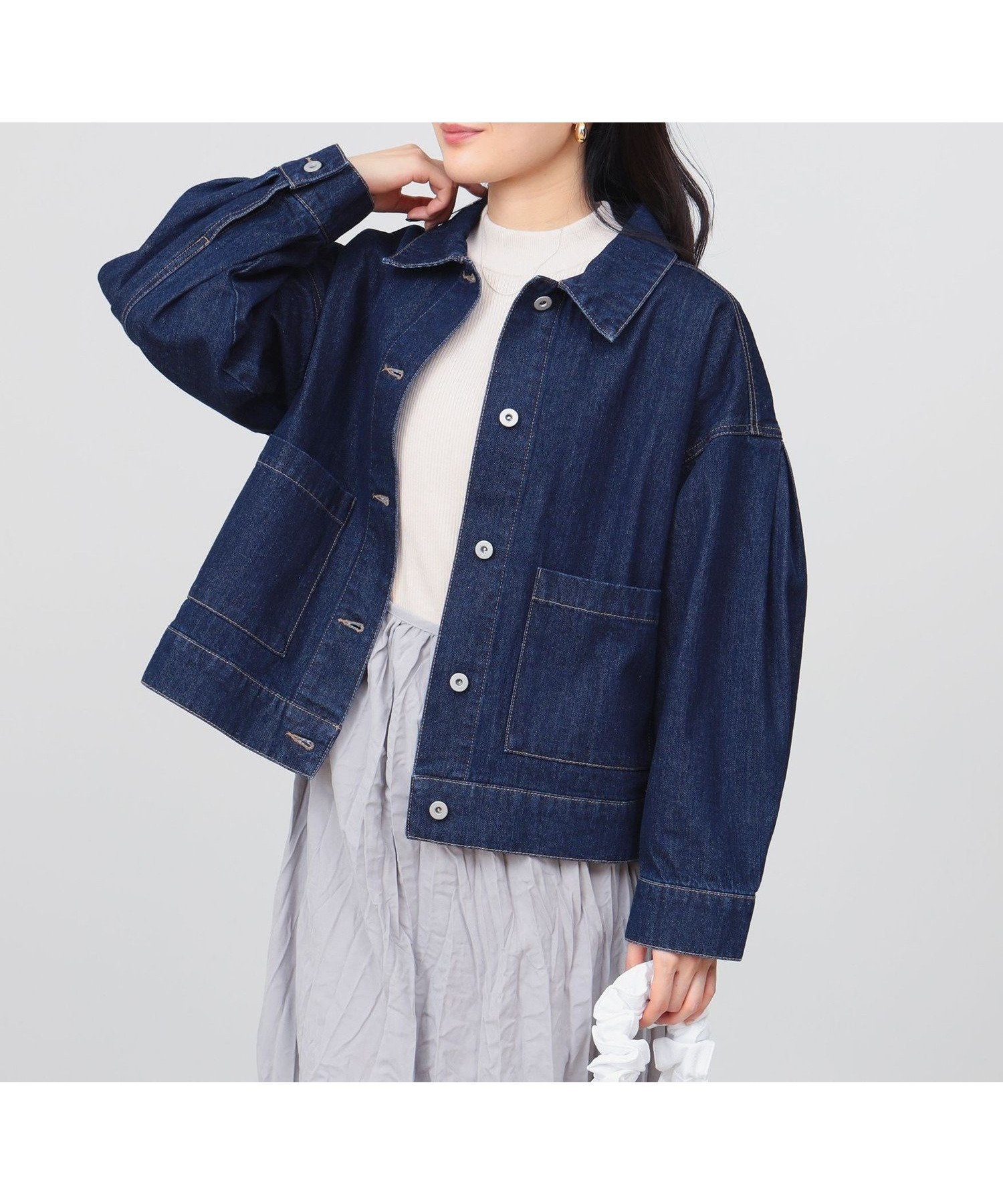 【ビームス ハート/BEAMS HEART】のタックスリーブ オーバー デニムジャケット 人気、トレンドファッション・服の通販 founy(ファニー) 　ファッション　Fashion　レディースファッション　WOMEN　アウター　Coat Outerwear　ジャケット　Jackets　デニムジャケット　Denim Jackets　インナー　Inner　ジャケット　Jacket　スウェット　Sweat　スリーブ　Sleeve　デニム　Denim　バランス　Balance　おすすめ　Recommend　 other-1|ID: prp329100004398369 ipo3291000000030962678