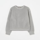 【エリオポール/heliopole】のEYELET CREW NECK 人気、トレンドファッション・服の通販 founy(ファニー) ファッション Fashion レディースファッション WOMEN アイレット Eyelet thumbnail ミディアムグレー|ID: prp329100004398609 ipo3291000000030744896