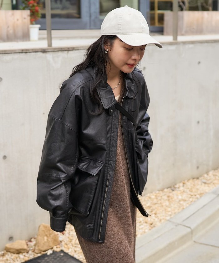 【フリークスストア/FREAK'S STORE】のフェイクレザーブルゾン 24AW 人気、トレンドファッション・服の通販 founy(ファニー) 　ファッション　Fashion　レディースファッション　WOMEN　アウター　Coat Outerwear　ブルゾン　Blouson/Jackets　2024年　2024　2024-2025秋冬・A/W　Aw/Autumn/Winter/Fw/Fall/2024-2025　冬　Winter　A/W・秋冬　Aw・Autumn/Winter・Fw・Fall-Winter　 other-1|ID: prp329100004398707 ipo3291000000031040176