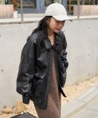 【フリークスストア/FREAK'S STORE】のフェイクレザーブルゾン 24AW 人気、トレンドファッション・服の通販 founy(ファニー) ファッション Fashion レディースファッション WOMEN アウター Coat Outerwear ブルゾン Blouson/Jackets 2024年 2024 2024-2025秋冬・A/W Aw/Autumn/Winter/Fw/Fall/2024-2025 冬 Winter A/W・秋冬 Aw・Autumn/Winter・Fw・Fall-Winter thumbnail ブラック|ID: prp329100004398707 ipo3291000000031040178